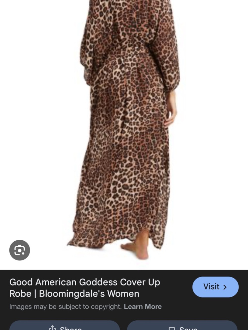 Good American Goddess Tie Waist Robe, Leopard 🐆 - Picture 2 of 6